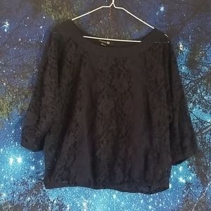 3/$20 Sheer lace crop